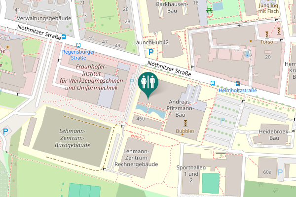 Map showing location of Nöthnitzer Straße 46 Toilet