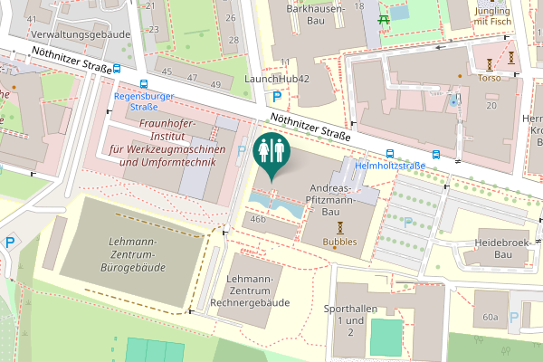 Map showing location of Nöthnitzer Straße 46 Toilet