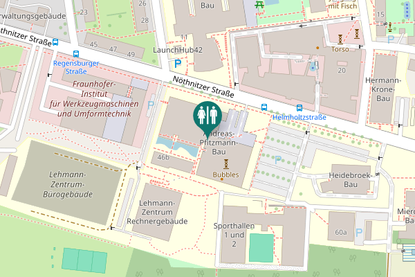 Map showing location of Nöthnitzer Straße 46 Toilet