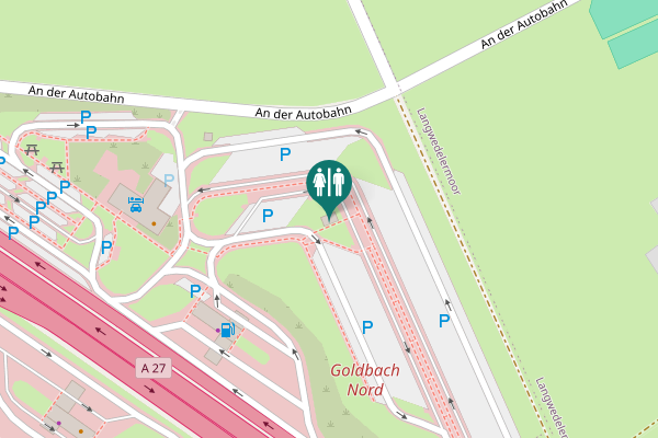 Map showing location of An der Autobahn Toilet