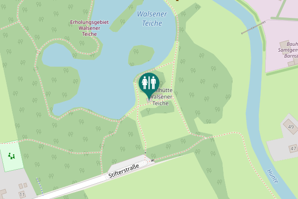 Map showing location of Stifterstraße Toilet