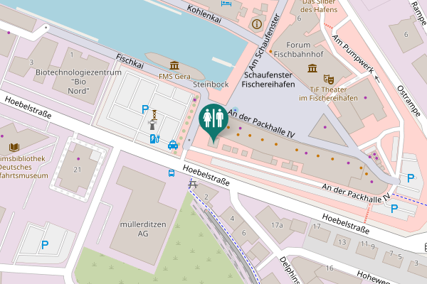 Map showing location of An der Packhalle IV Toilet