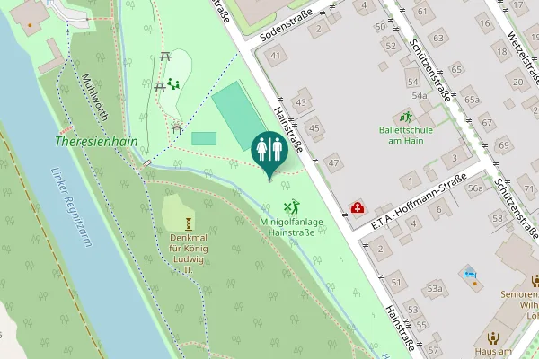 Map showing location of Hainstraße 45 Toilet