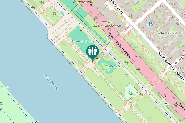 Map showing location of Am Kaisermühlendamm 2 Toilet
