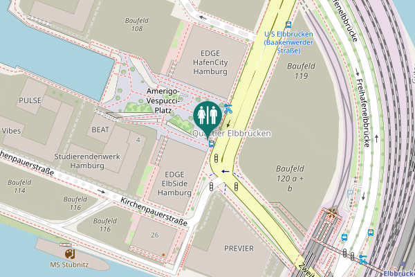 Map showing location of Kirchenpauerstraße 2 Toilet
