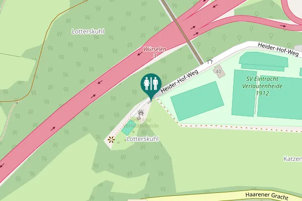 Map showing location of Heider-Hof-Weg Toilet