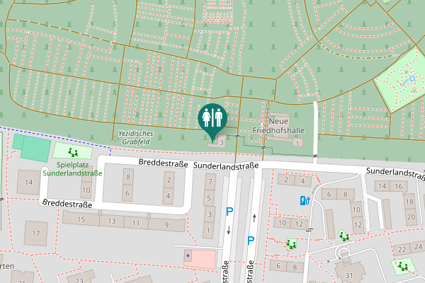 Map showing location of Sunderlandstraße 3 Toilet