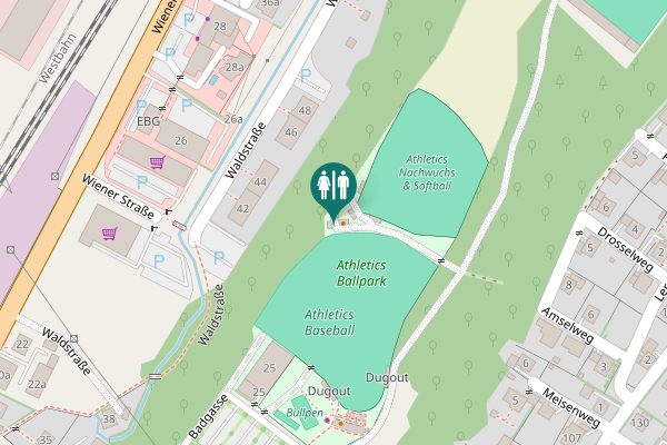 Map showing location of Waldstraße 46 Toilet