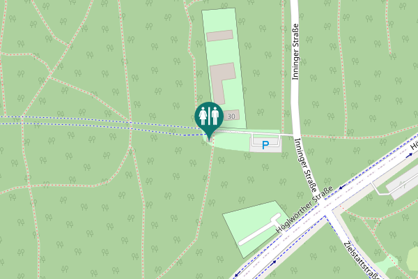 Map showing location of Inninger Straße 30 Toilet