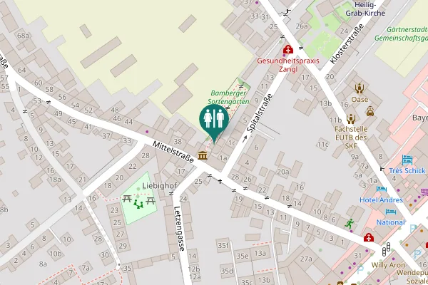 Map showing location of Mittelstraße 34 Toilet