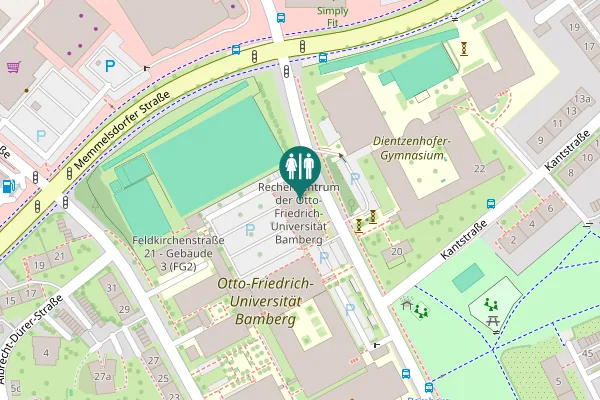 Map showing location of Feldkirchenstraße 21 Toilet