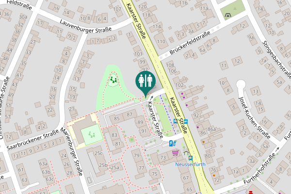 Map showing location of Kaarster Straße 93 Toilet