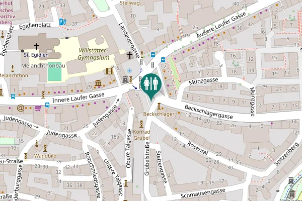 Map showing location of Innerer Laufer Platz 2 Toilet