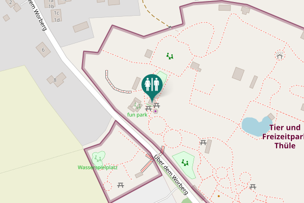 Map showing location of Über dem Worberg Toilet