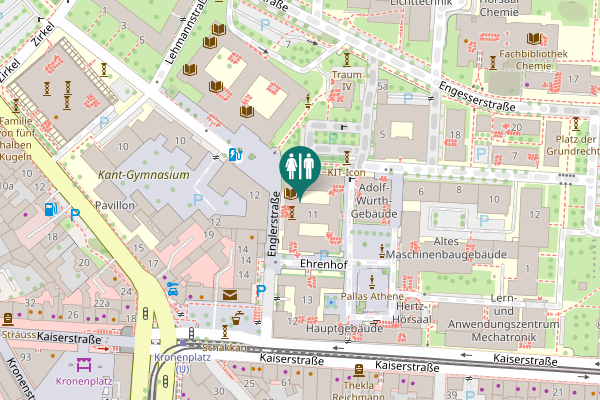 Map showing location of Englerstraße 11 Toilet