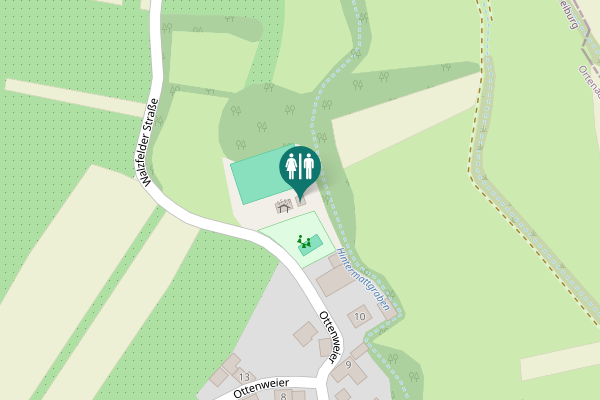 Map showing location of Walzfelder Straße Toilet