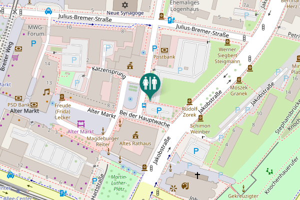 Map showing location of Bei der Hauptwache 4 Toilet