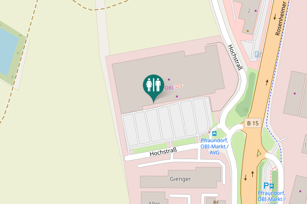Map showing location of Hochstraß 5 Toilet