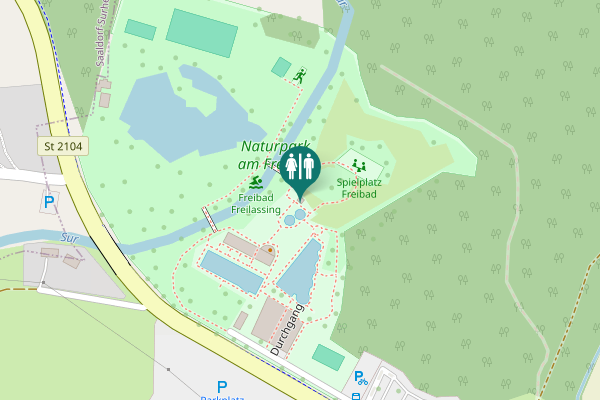 Map showing location of Durchgang Toilet