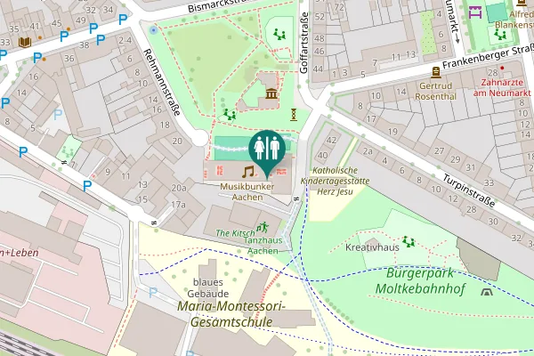 Map showing location of Goffartstraße 39 Toilet