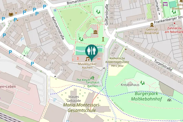 Map showing location of Goffartstraße 39 Toilet