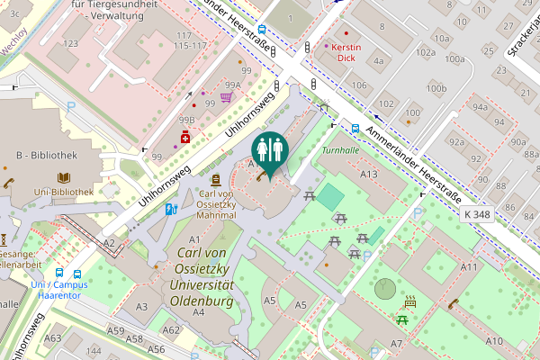 Map showing location of Uhlhornsweg 86 Toilet