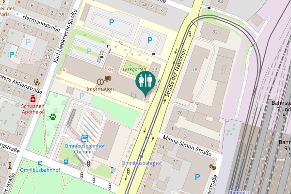 Map showing location of WC Herren