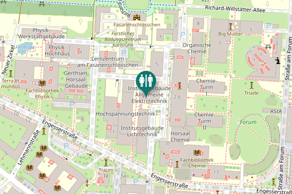 Map showing location of Fritz-Haber-Weg 1 Toilet