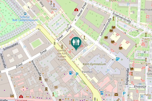 Map showing location of Englerstraße 2 Toilet