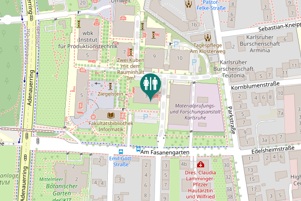 Map showing location of Gotthard-Franz-Straße 3 Toilet