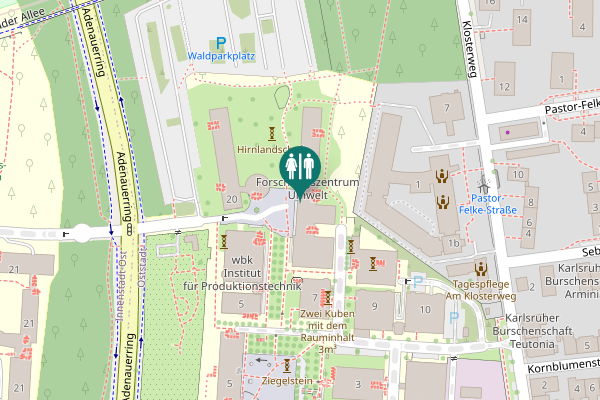 Map showing location of Adenauerring 20b Toilet