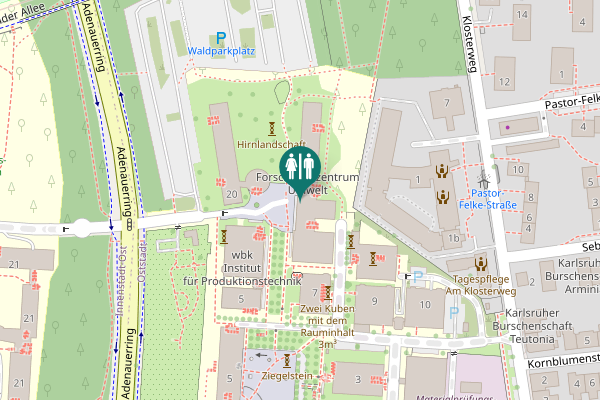 Map showing location of Adenauerring 20b Toilet