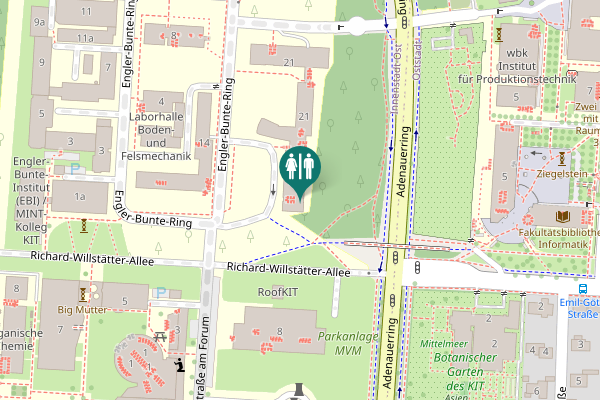 Map showing location of Engler-Bunte-Ring 21 Toilet