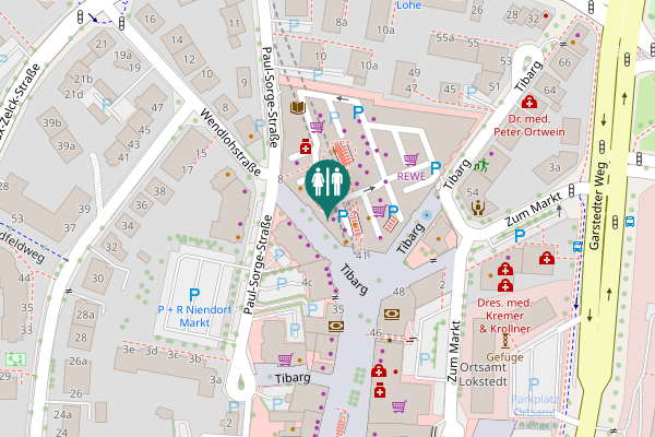 Map showing location of Tibarg 41 Toilet