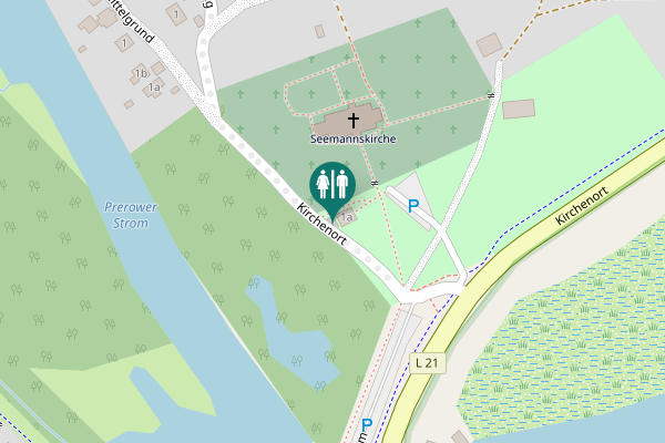 Map showing location of Kirchenort 1a Toilet