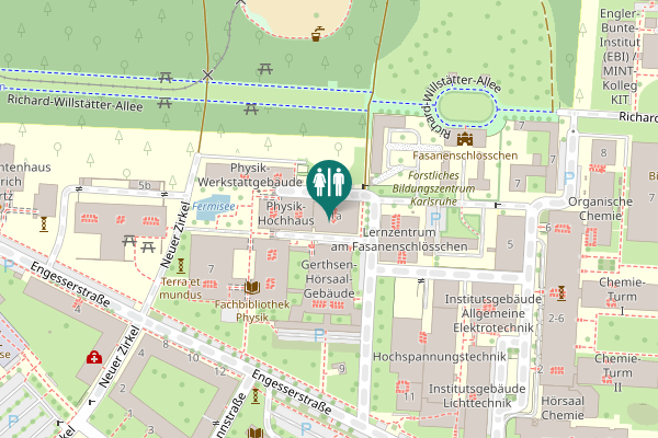 Map showing location of Wolfgang-Gaede-Straße 1a Toilet