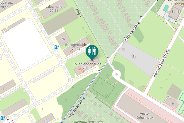 Map showing location of Hagsfelder Allee Toilet