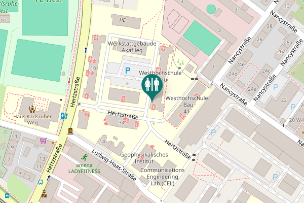 Map showing location of Hertzstraße 16 Toilet