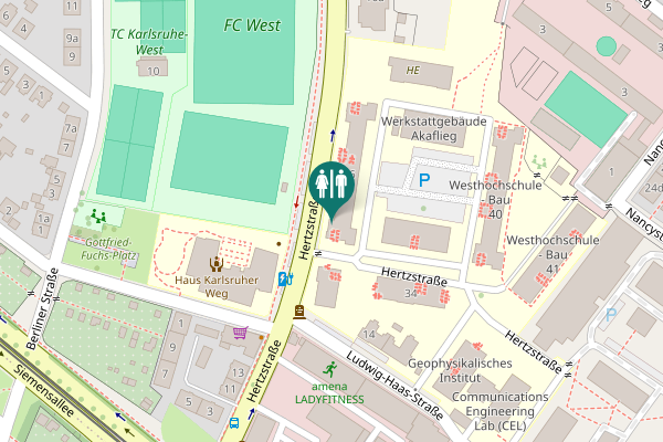 Map showing location of Hertzstraße 16 Toilet