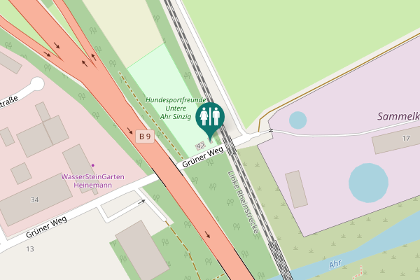 Map showing location of Grüner Weg 42 Toilet