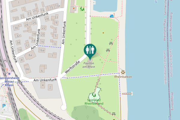 Map showing location of Werftstraße Toilet