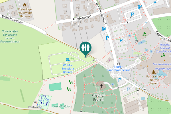 Map showing location of Am Thermalbad 20 Toilet