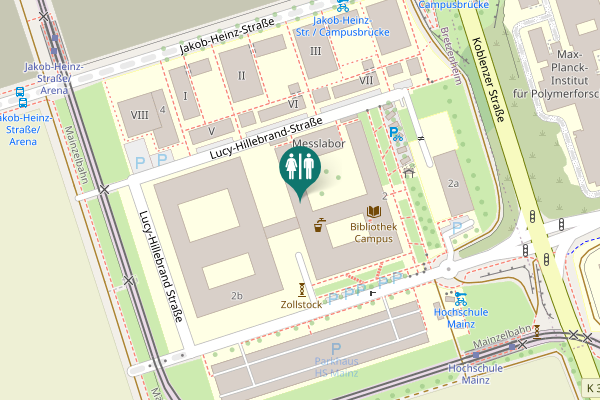 Map showing location of Lucy-Hillebrand-Straße 2 Toilet