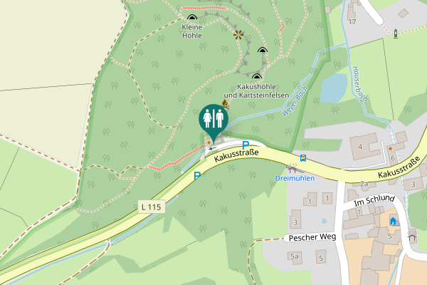 Map showing location of Kakusstraße Toilet