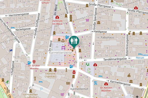 Map showing location of Leopoldsgasse 43 Toilet