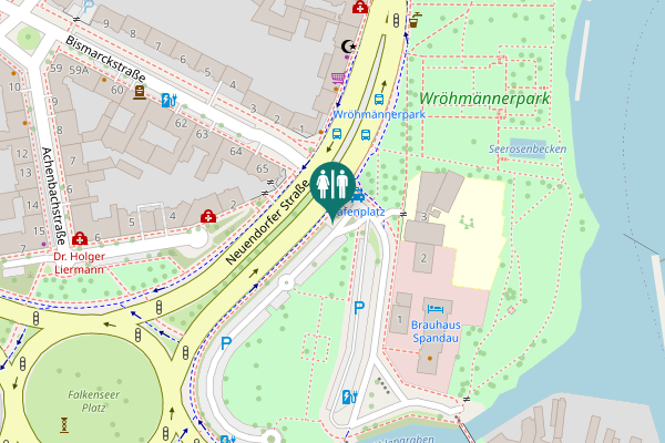 Map showing location of Neuendorfer Straße Toilet