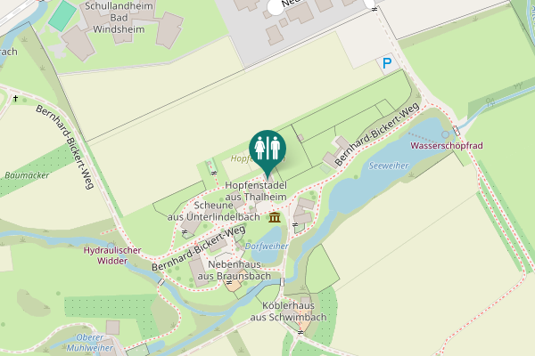 Map showing location of Barrierefreie Toilette