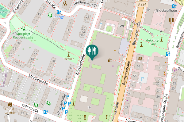 Map showing location of Goethestraße 38 Toilet