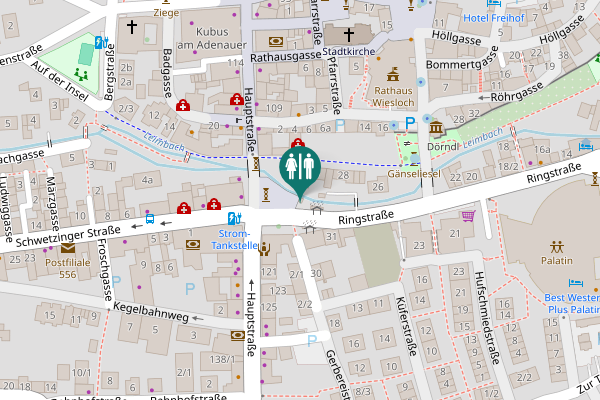 Map showing location of Fontenay-aux-Roses Platz Toilet