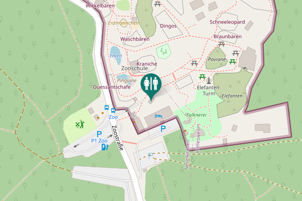 Map showing location of Zoostraße 29 Toilet